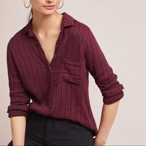 Cloth and stone burgundy blouse